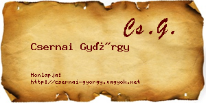 Csernai György névjegykártya