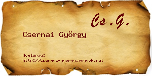 Csernai György névjegykártya