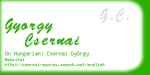 gyorgy csernai business card