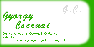 gyorgy csernai business card